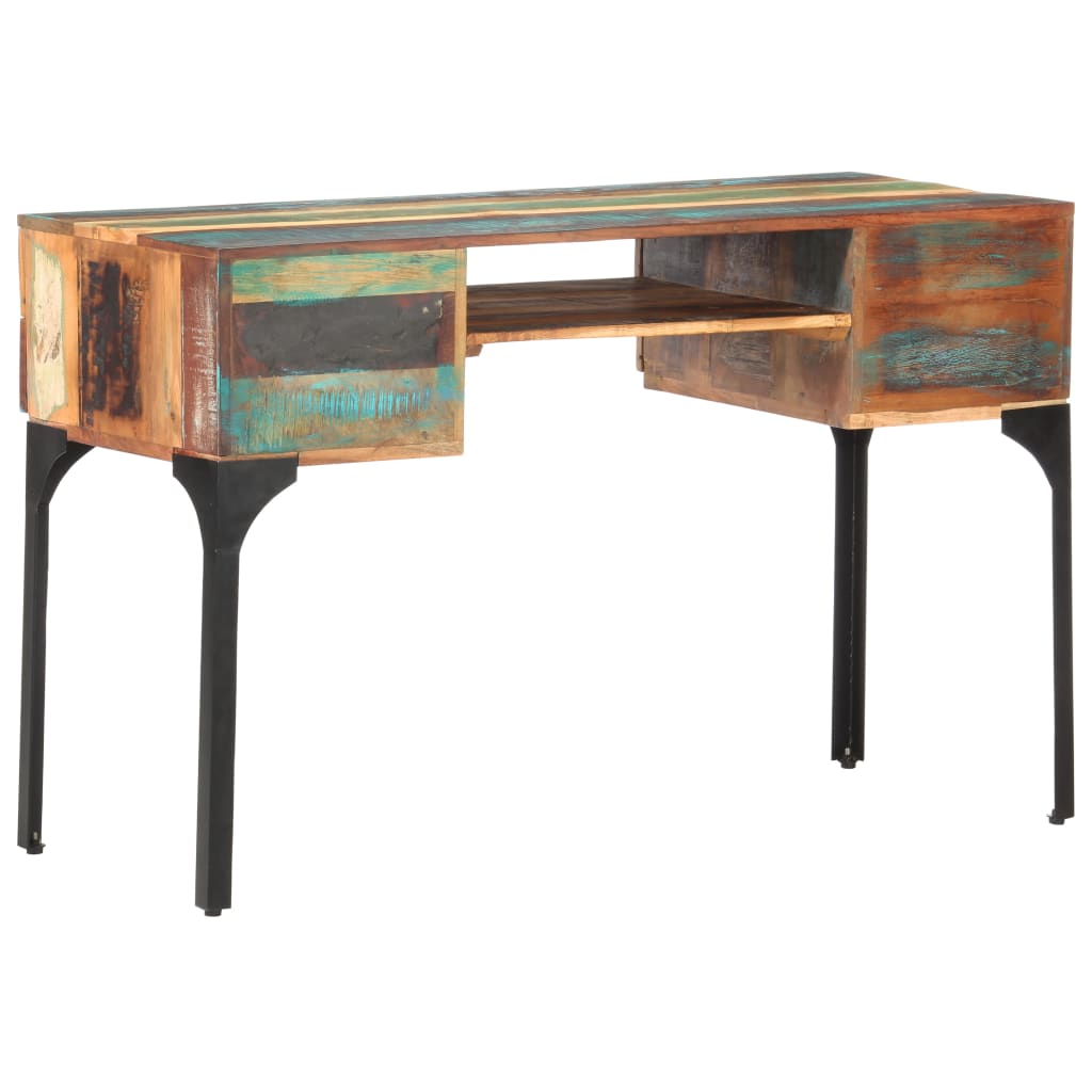 Schreibtisch 118x48x75 cm Recyceltes Massivholz