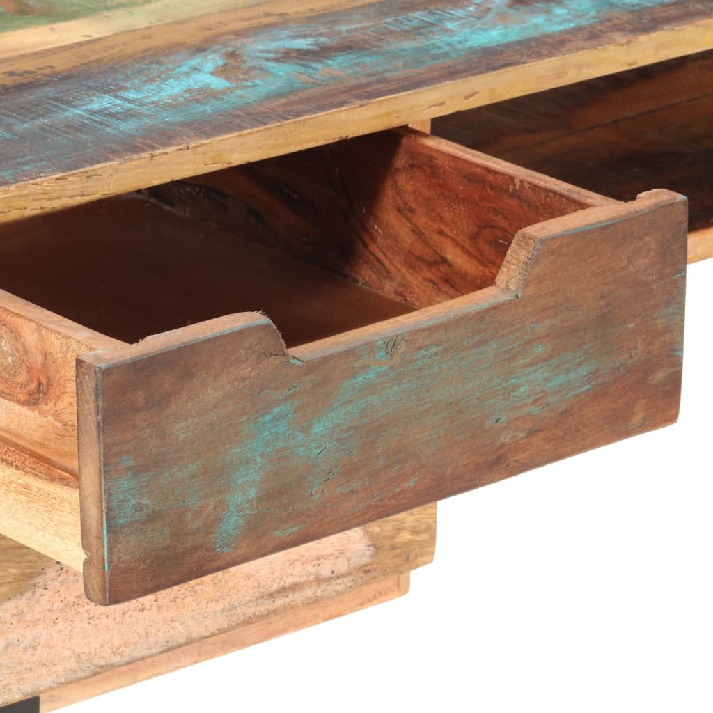 Schreibtisch 118x48x75 cm Recyceltes Massivholz