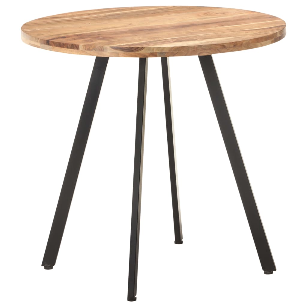 Dining table 80 cm solid acacia wood