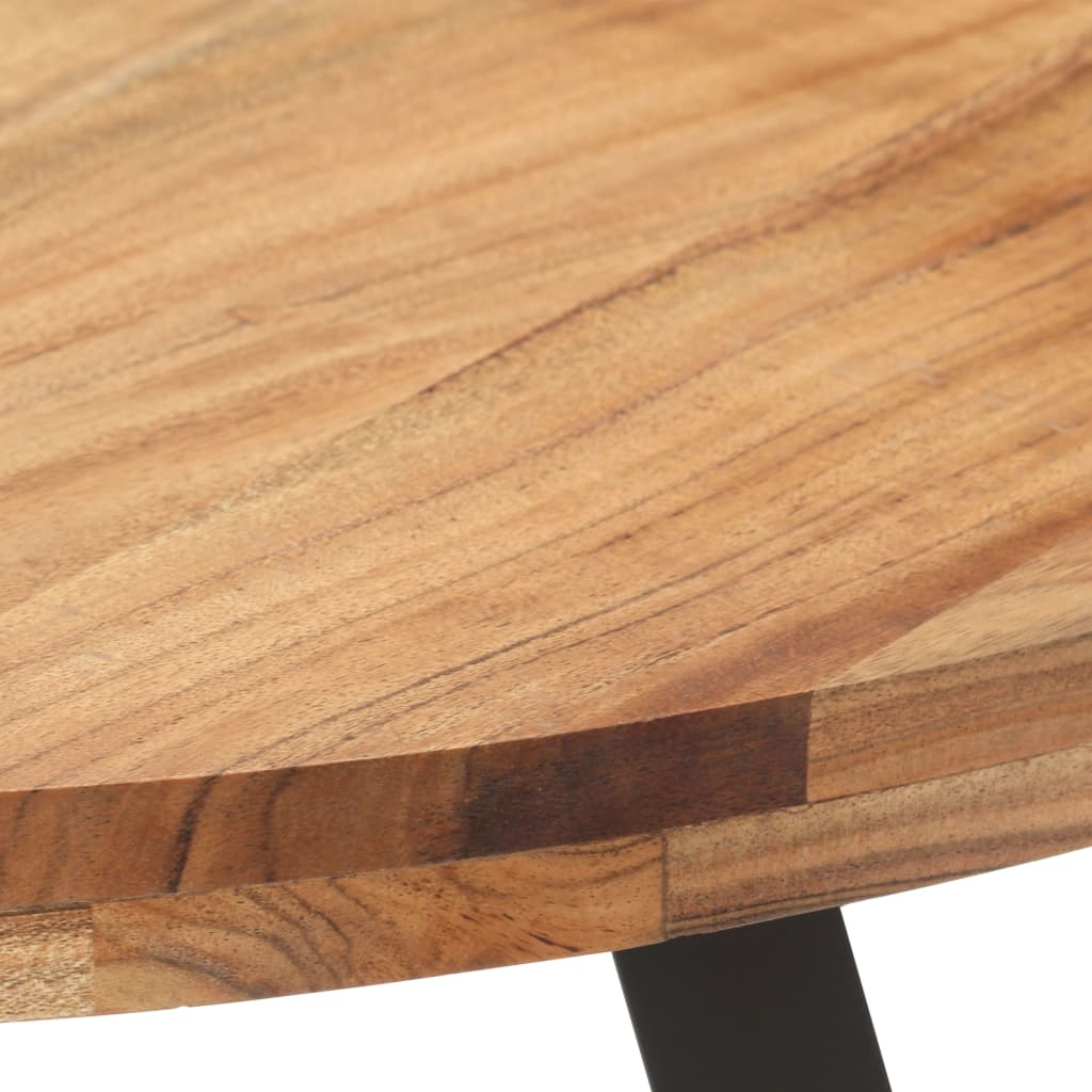 Dining table 80 cm solid acacia wood