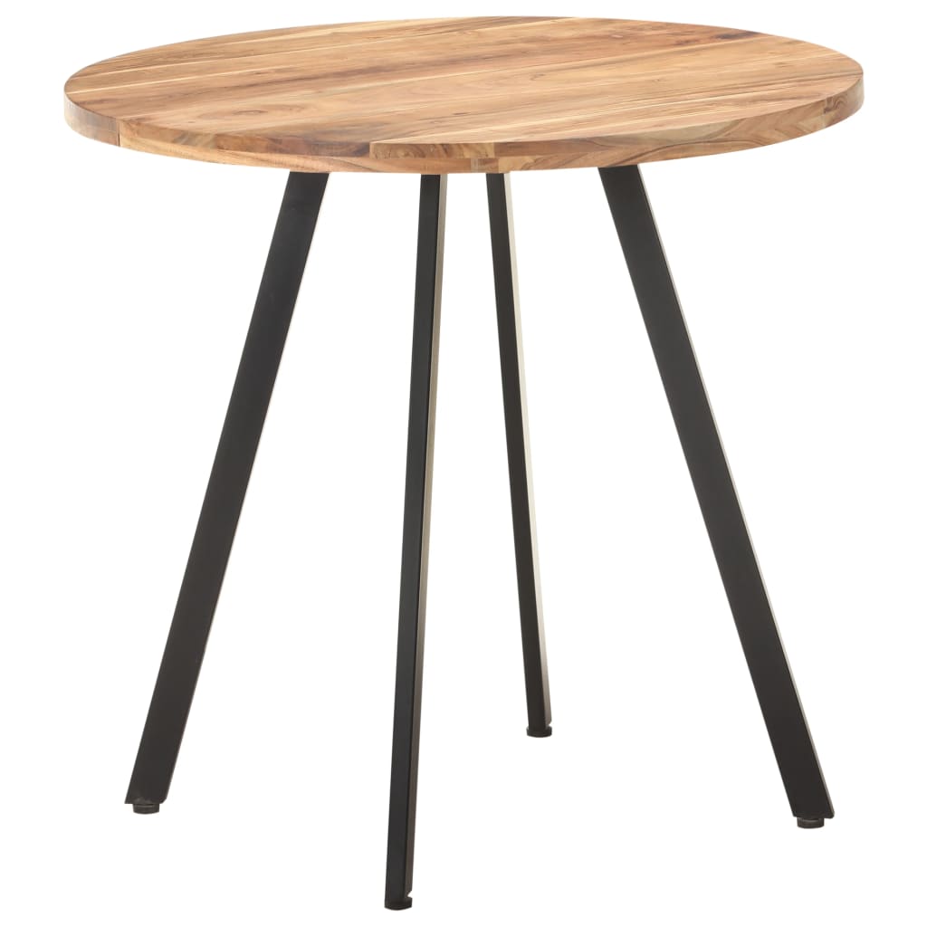 Dining table 80 cm solid acacia wood