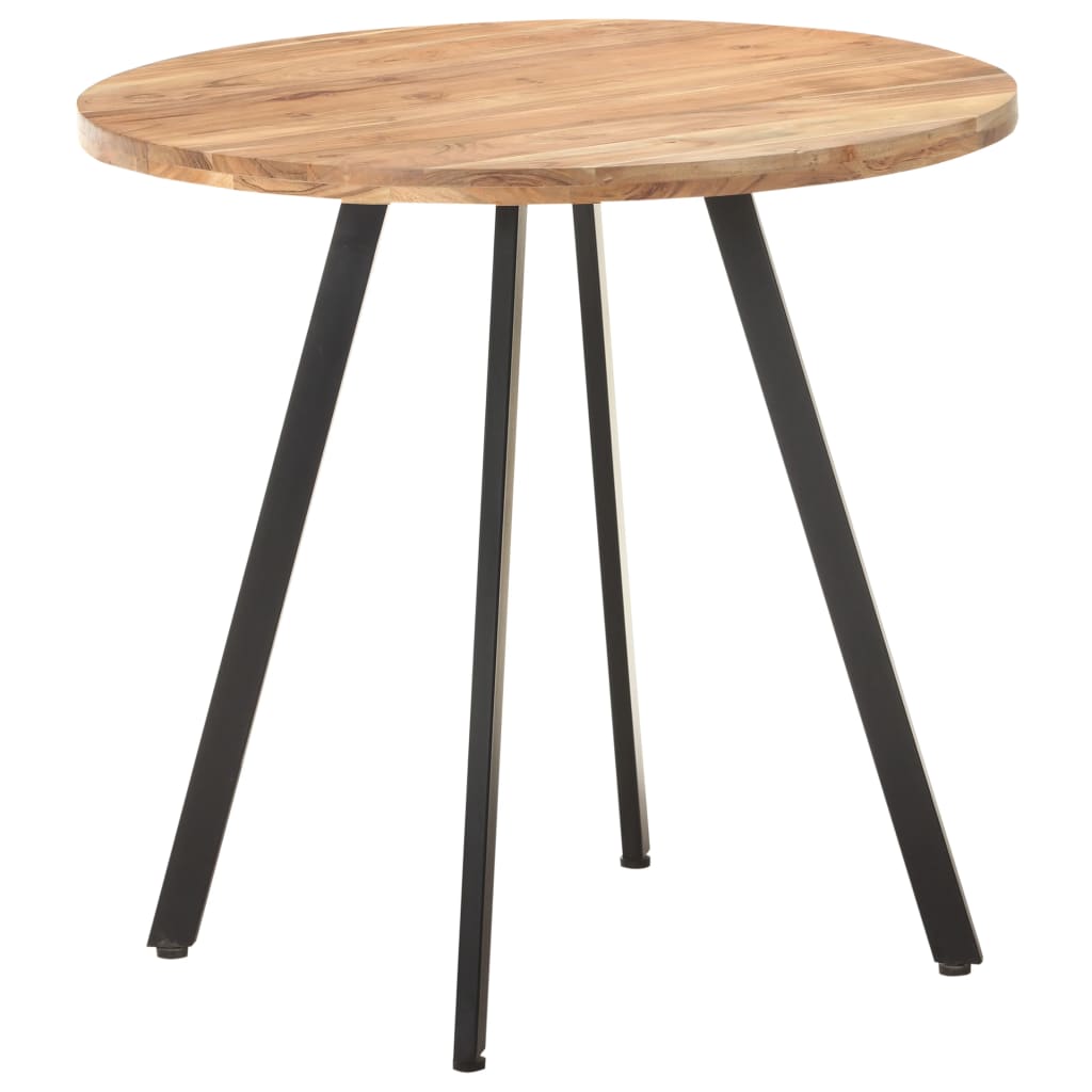 Dining table 80 cm solid acacia wood