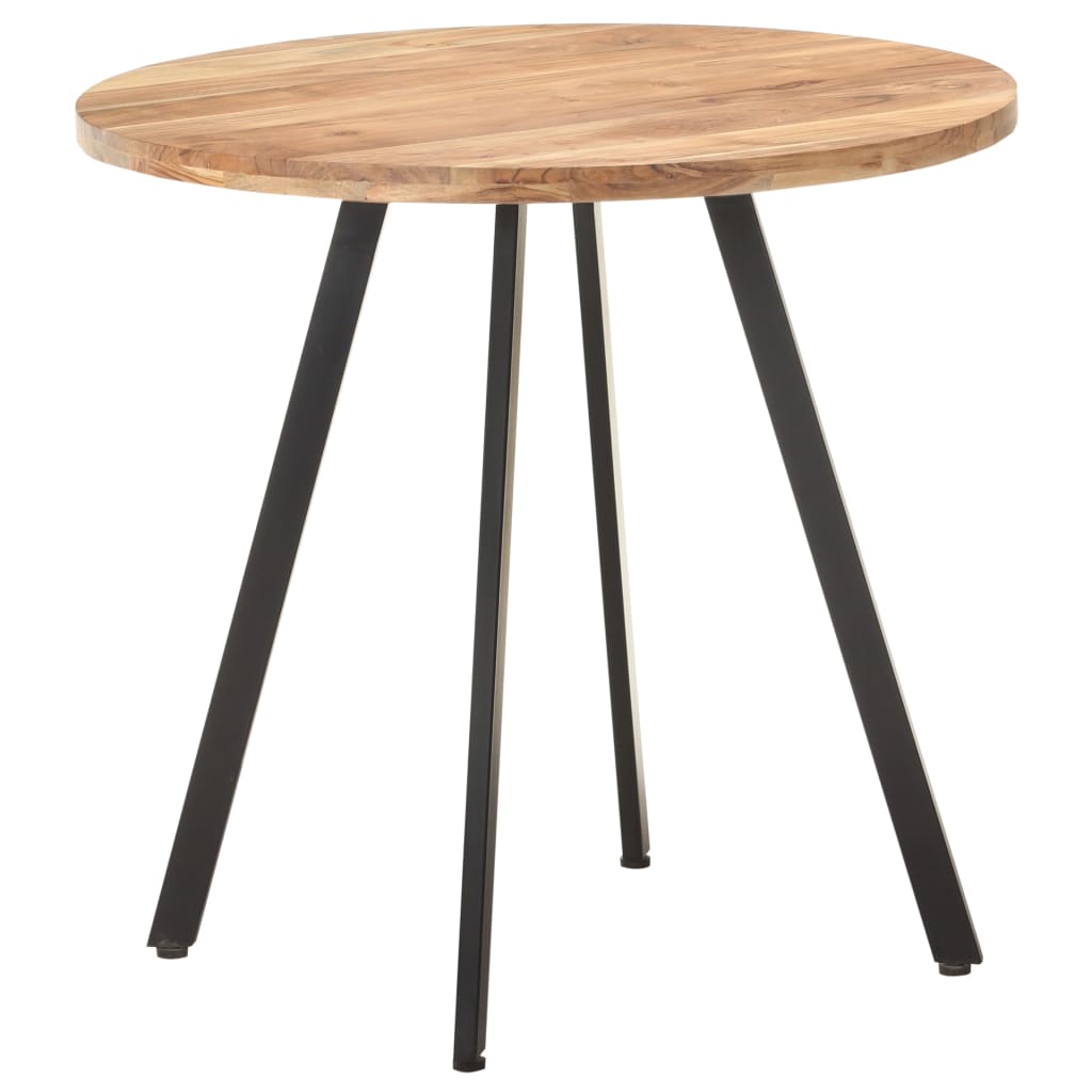 Dining table 80 cm solid acacia wood