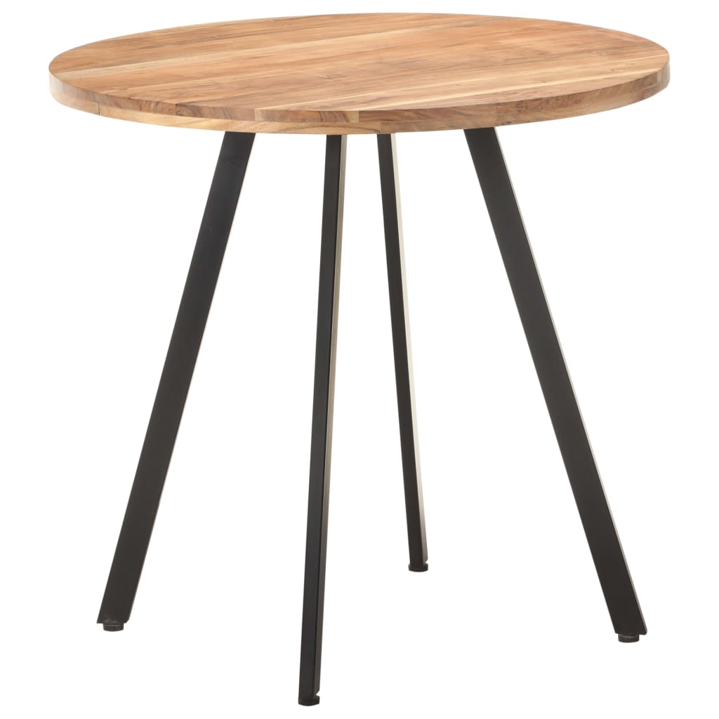 Dining table 80 cm solid acacia wood