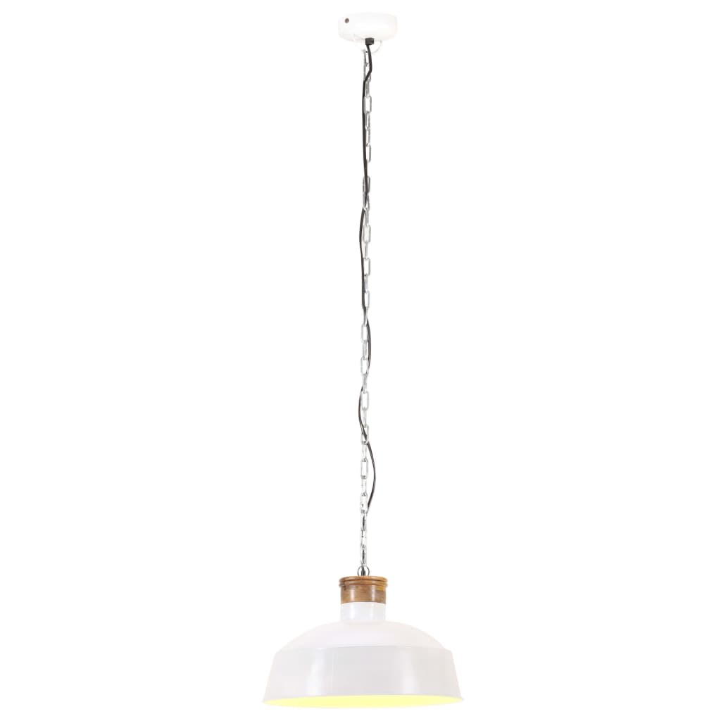 Hanging lamp industrial style 32 cm white E27