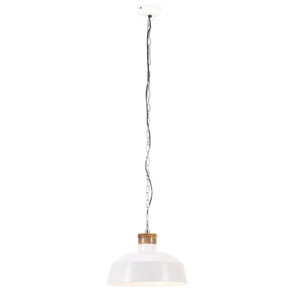 Hanging lamp industrial style 32 cm white E27