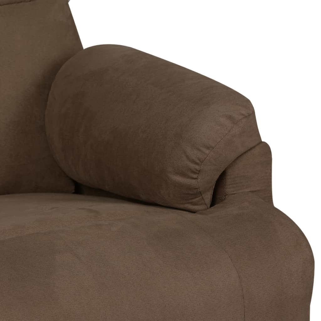Relaxsessel Braun Wildleder-Optik