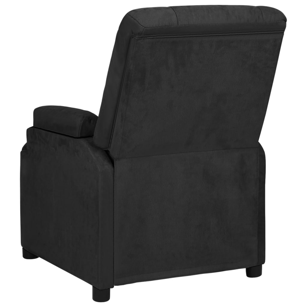 Relaxsessel Schwarz Wildleder-Optik