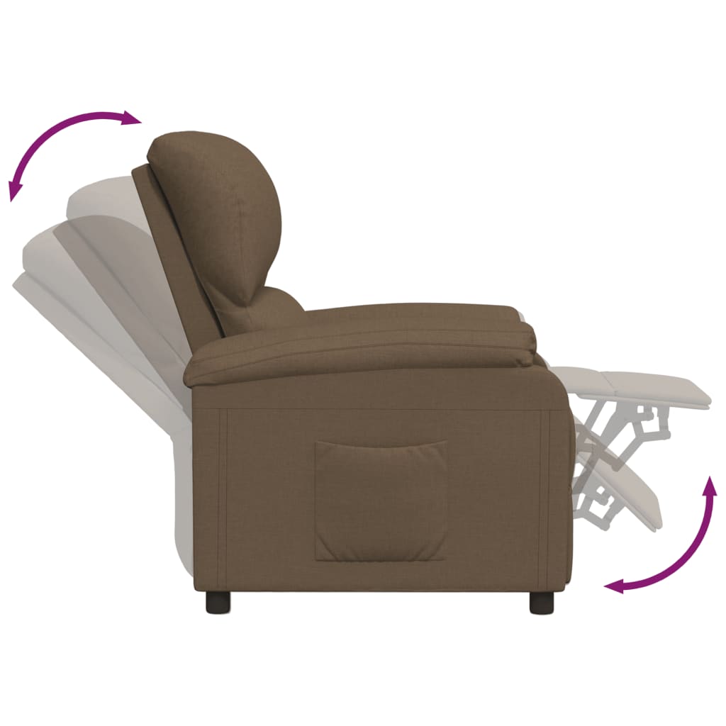 Relaxsessel Braun Stoff