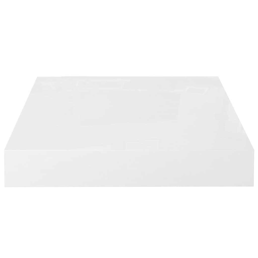 Étagères flottantes, 4 pièces, blanc brillant, 23 x 23,5 x 3,8 cm, MDF