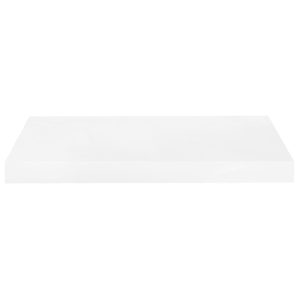 Étagères flottantes, 4 pièces, blanc brillant, 50 x 23 x 3,8 cm, MDF