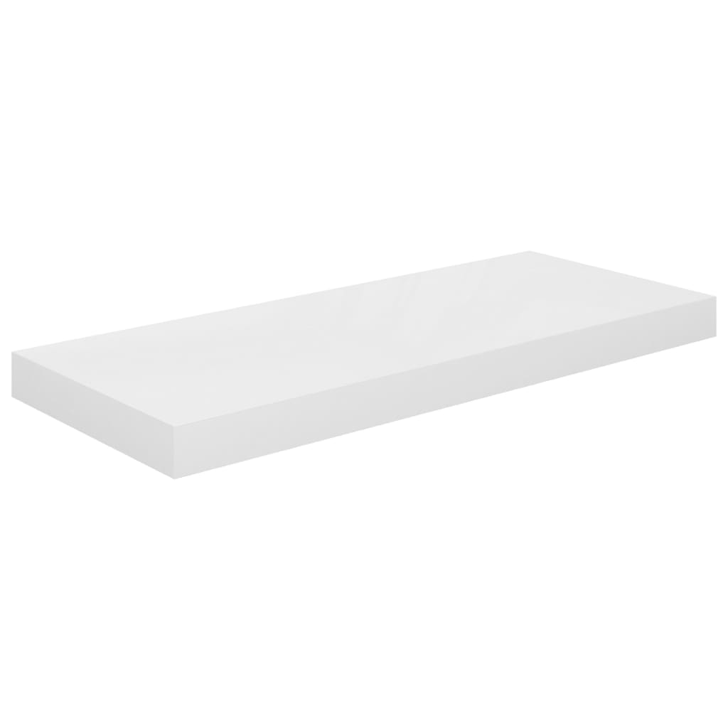 Étagères flottantes, 4 pièces, blanc brillant, 60 x 23,5 x 3,8 cm, MDF
