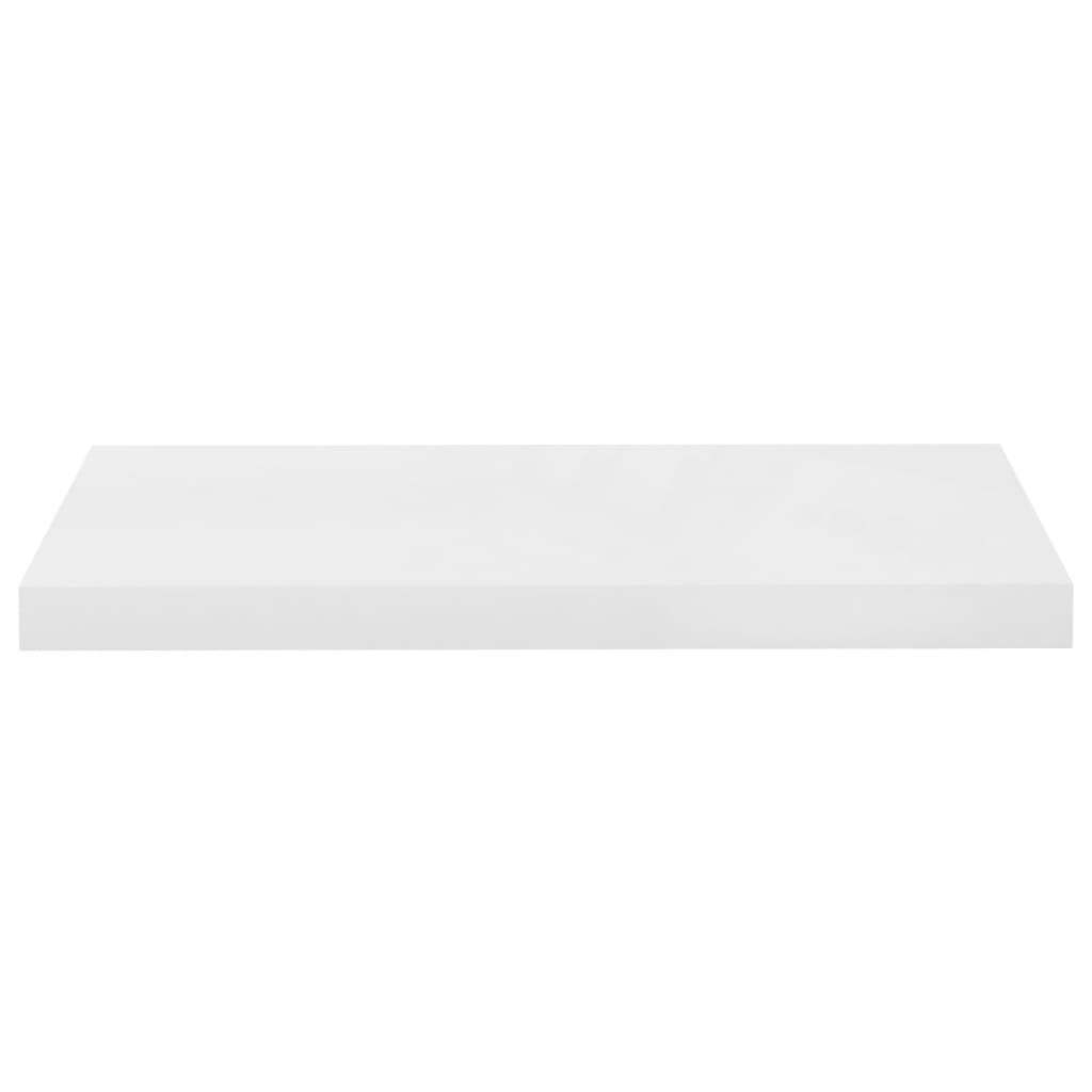 Étagères flottantes, 4 pièces, blanc brillant, 60 x 23,5 x 3,8 cm, MDF