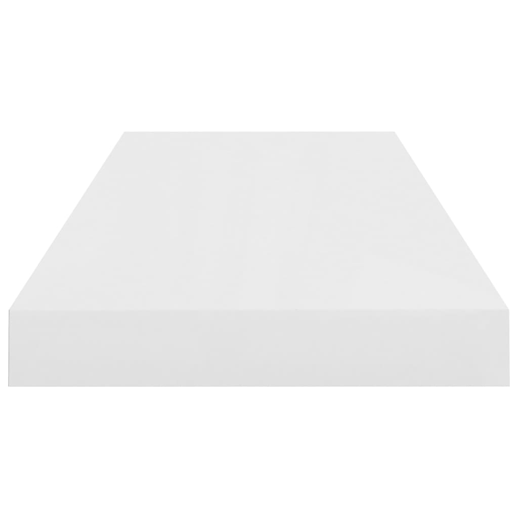 Étagères flottantes, 4 pièces, blanc brillant, 60 x 23,5 x 3,8 cm, MDF