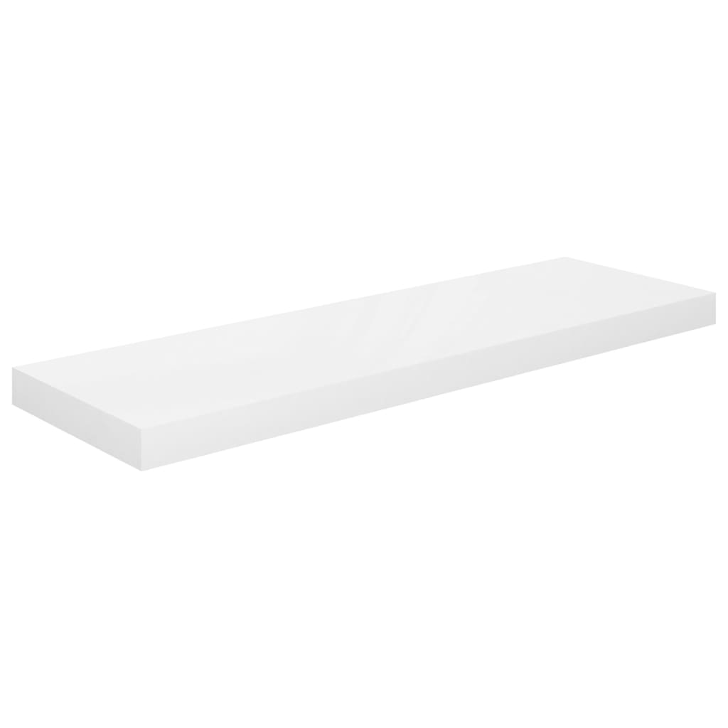 Étagères flottantes, 4 pièces, blanc brillant, 80 x 23,5 x 3,8 cm, MDF
