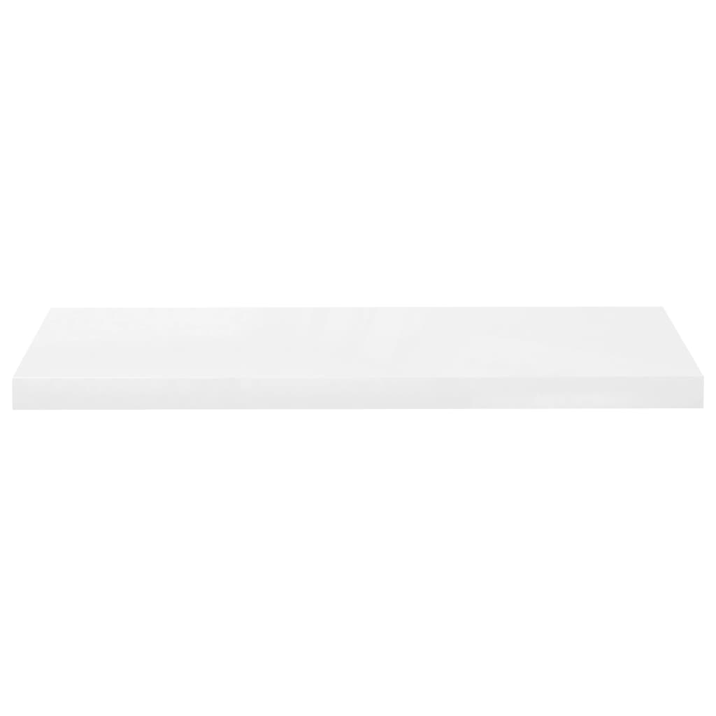 Étagères flottantes, 4 pièces, blanc brillant, 80 x 23,5 x 3,8 cm, MDF