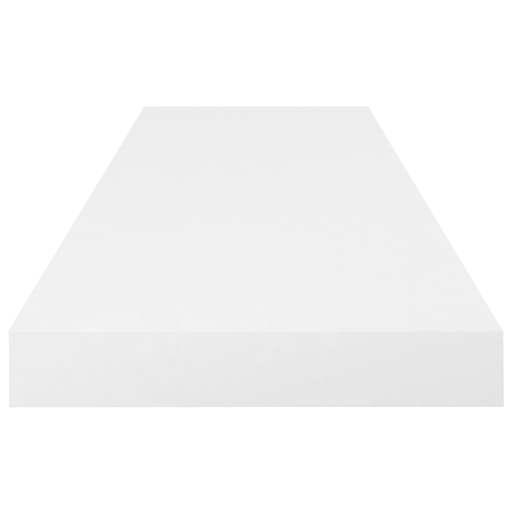 Étagères flottantes, 4 pièces, blanc brillant, 80 x 23,5 x 3,8 cm, MDF