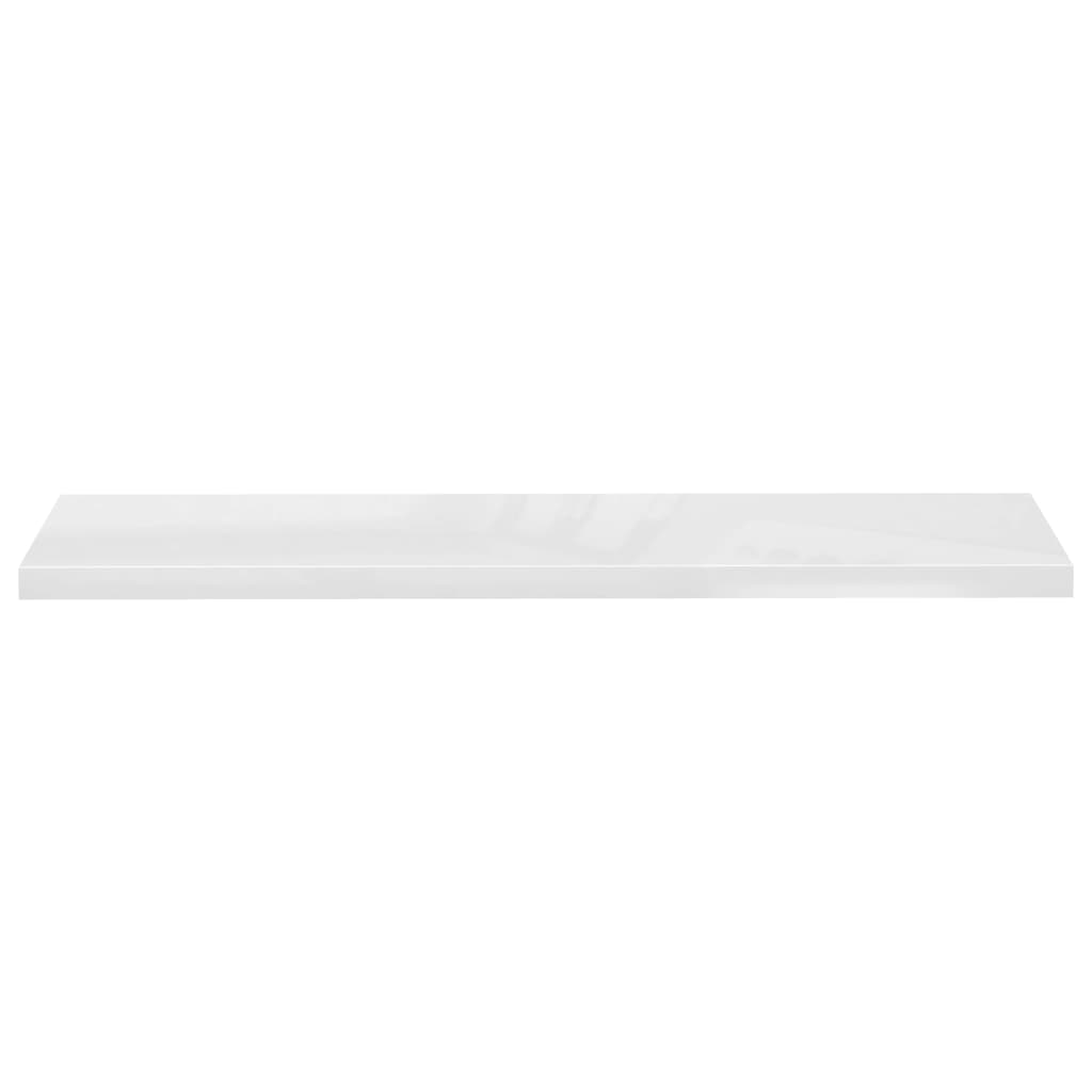 Étagères flottantes, 4 pièces, blanc brillant, 120 x 23,5 x 3,8 cm, MDF