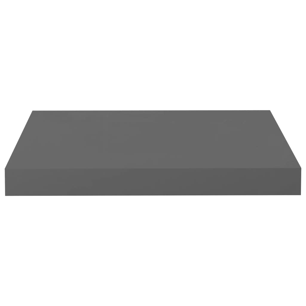 Étagères flottantes, lot de 2, gris brillant, 40 x 23 x 3,8 cm, MDF