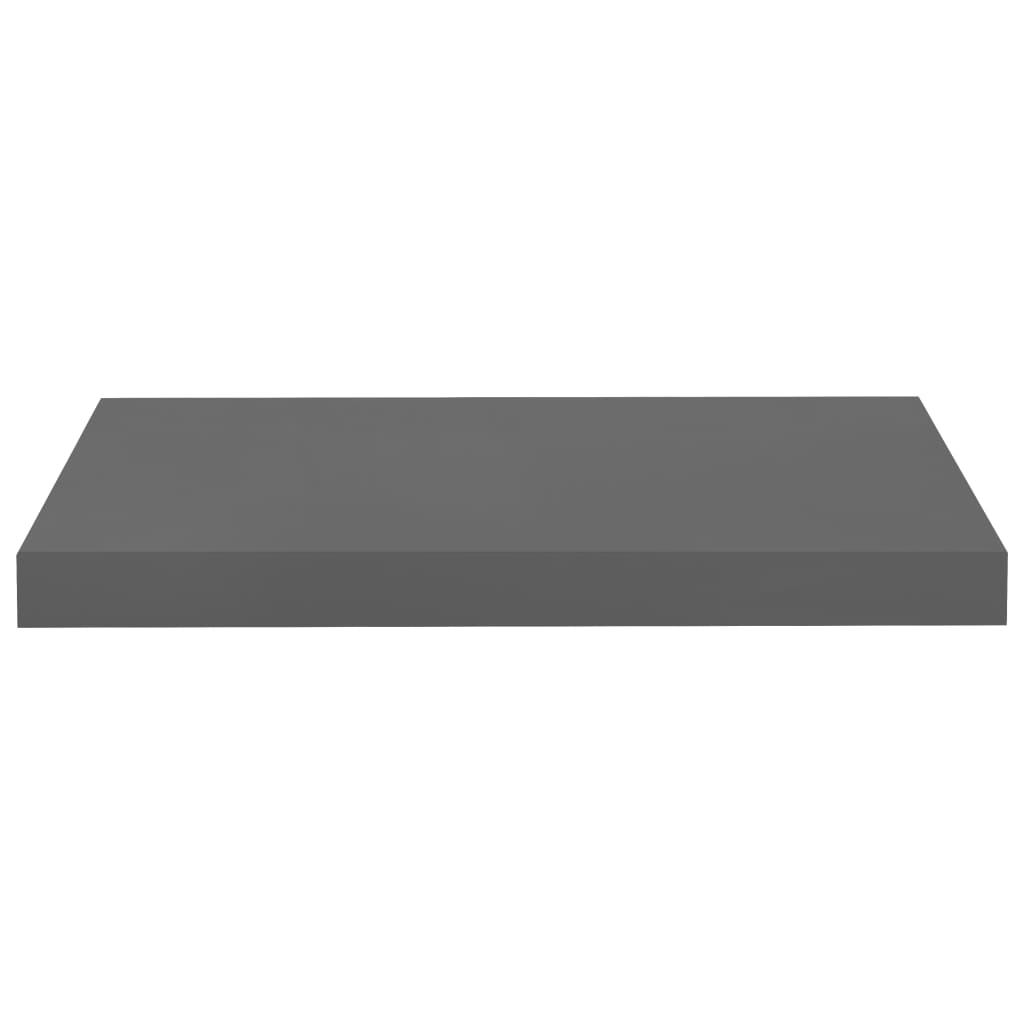 Étagère flottante gris brillant 50x23x3,8 cm MDF
