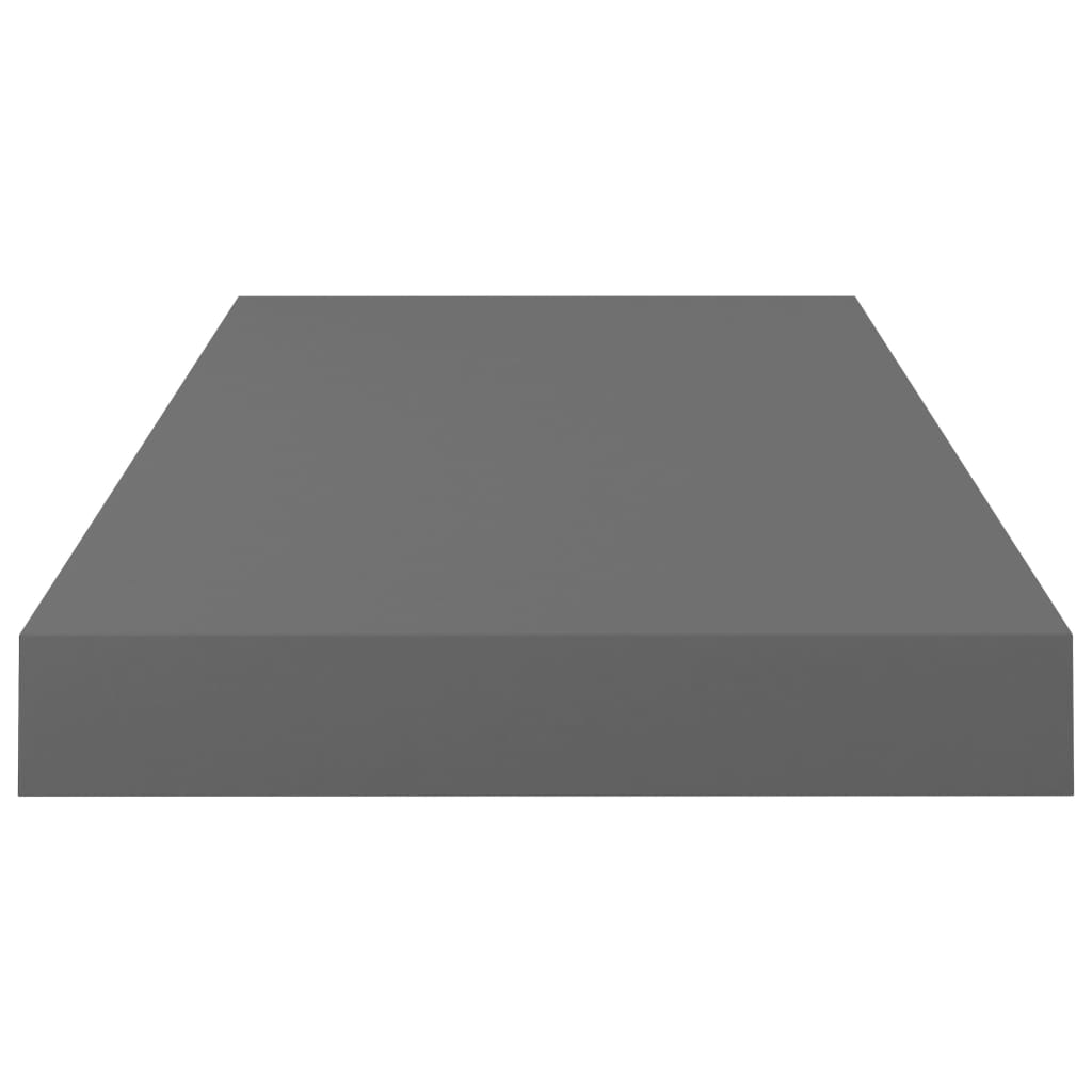 Étagère flottante gris brillant 50x23x3,8 cm MDF