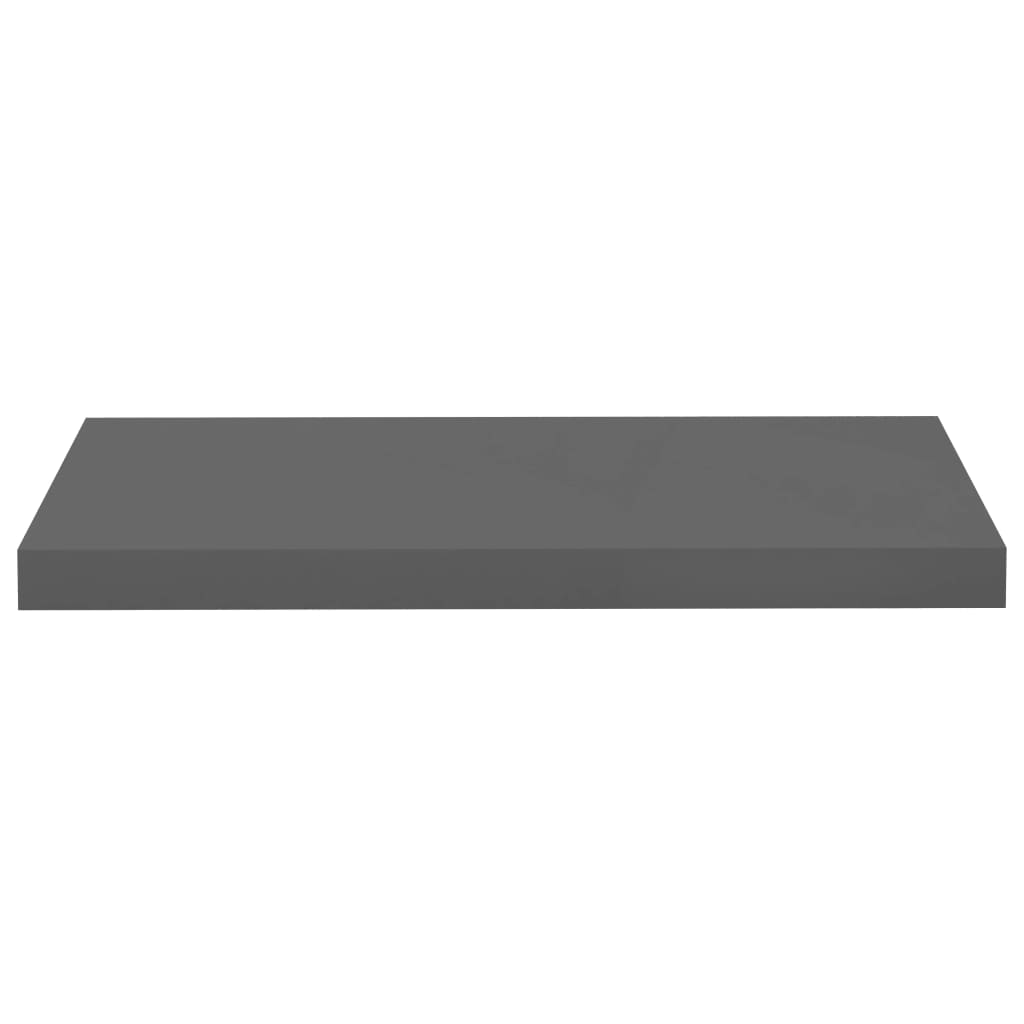 Étagère flottante gris brillant 60x23,5x3,8 cm MDF