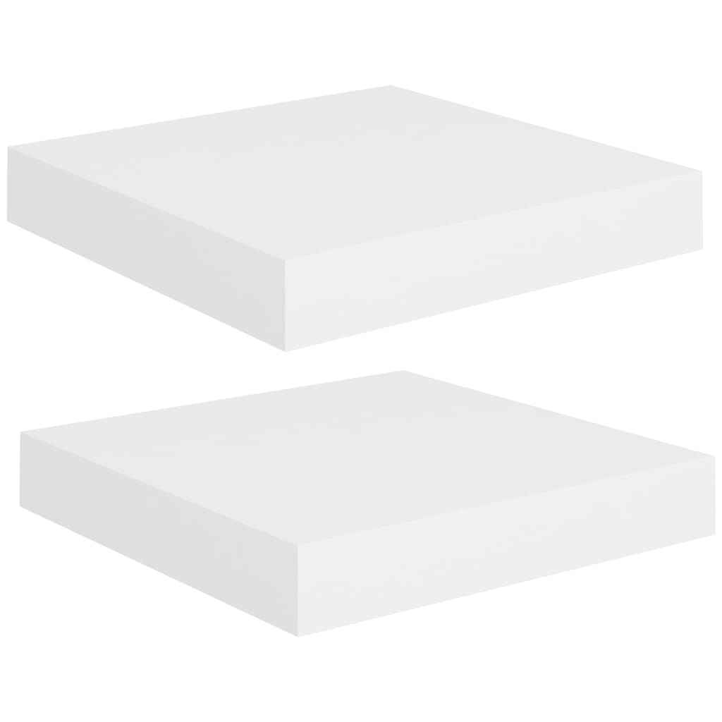 Étagères flottantes, lot de 2, blanc, 23 x 23,5 x 3,8 cm, MDF