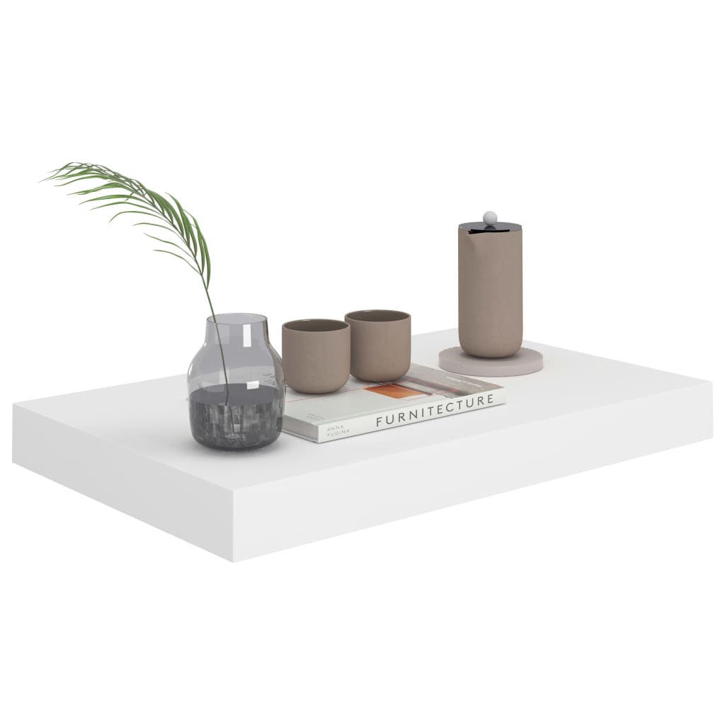 Étagères flottantes, lot de 4, blanc, 40 x 23 x 3,8 cm, MDF