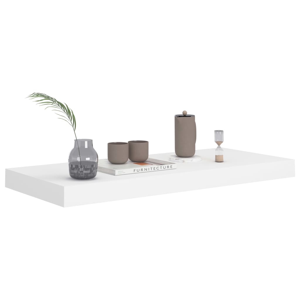 Étagères flottantes, lot de 4, blanc, 60 x 23,5 x 3,8 cm, MDF