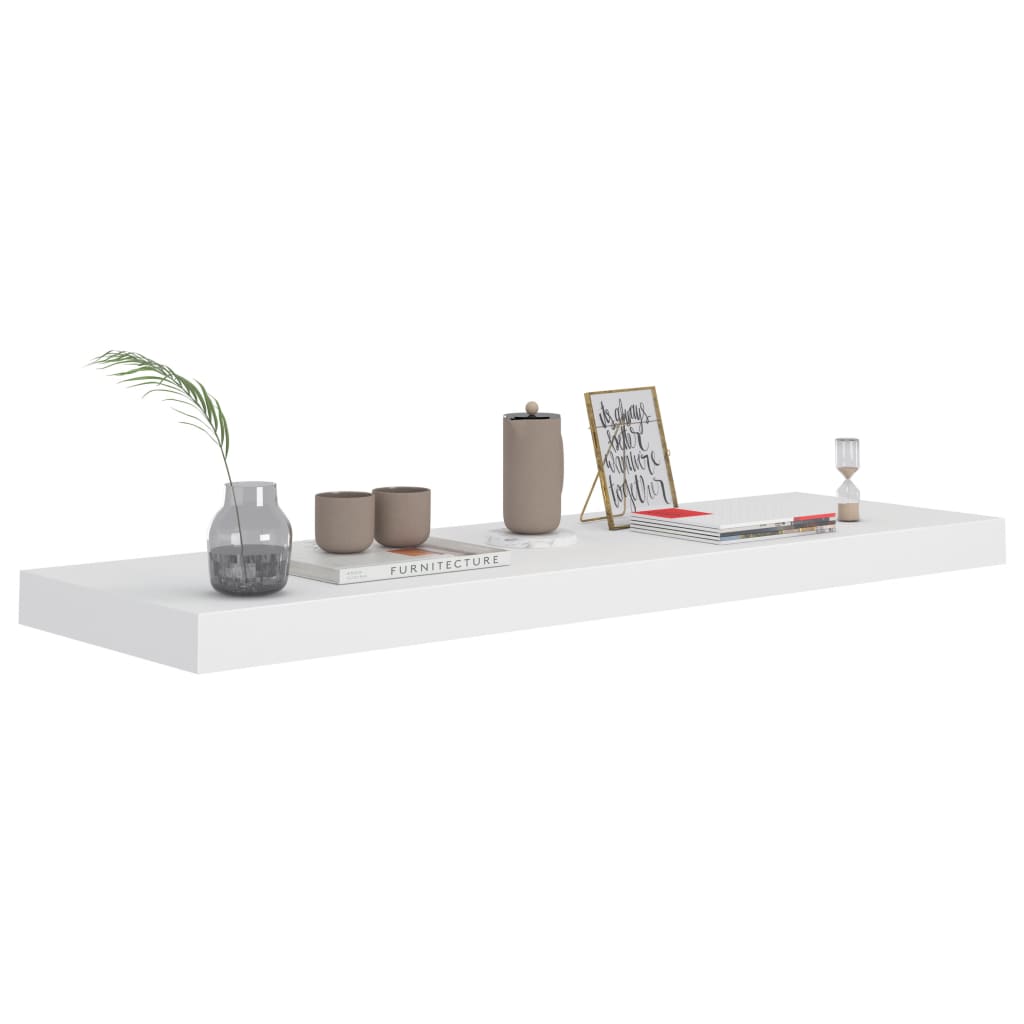 Étagère flottante blanche 80x23,5x3,8 cm MDF