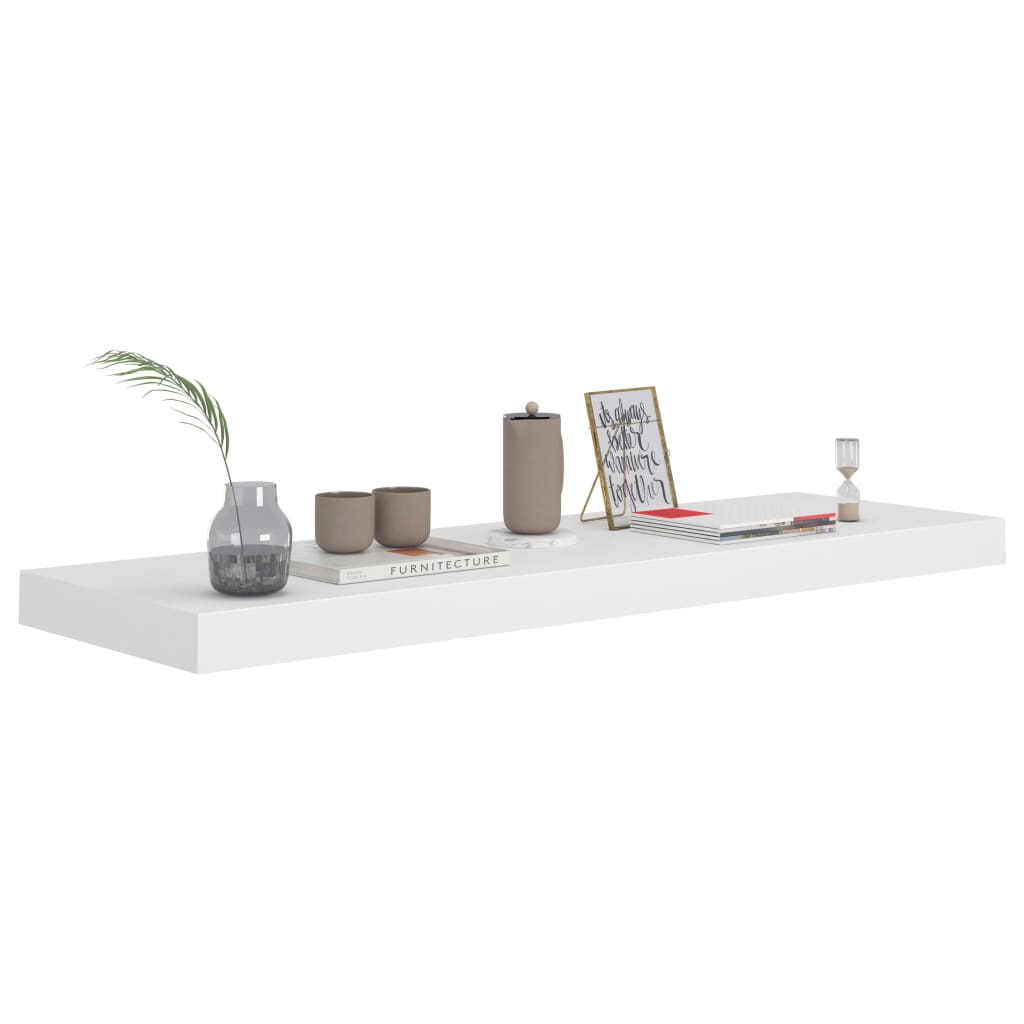 Étagères flottantes, lot de 4, blanc, 80 x 23,5 x 3,8 cm, MDF