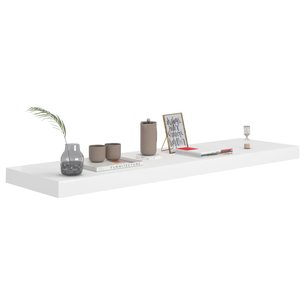 Étagère flottante blanche 90x23,5x3,8 cm MDF