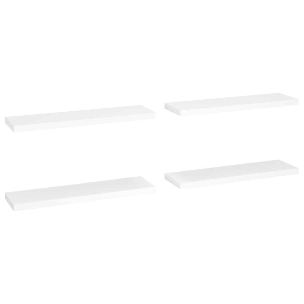 Étagères flottantes, lot de 4, blanc, 90 x 23,5 x 3,8 cm, MDF