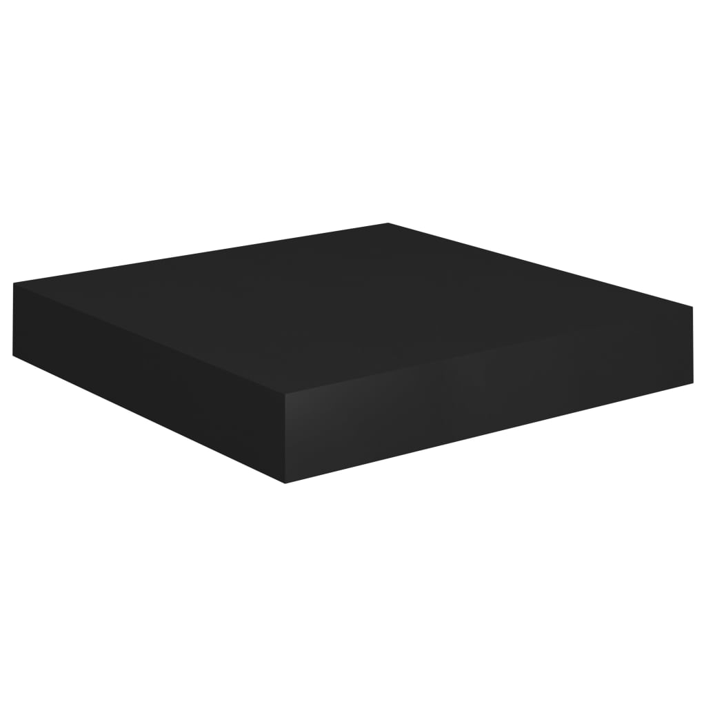 Étagère flottante noire 23x23,5x3,8 cm MDF