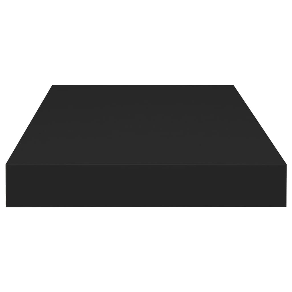 Étagères flottantes, lot de 4, noires, 50 x 23 x 3,8 cm, MDF