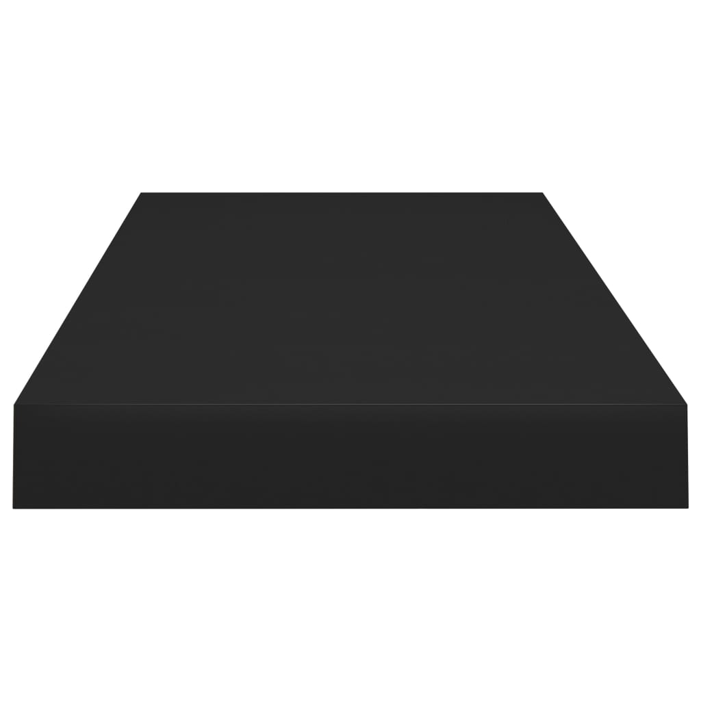 Étagères flottantes, lot de 2, noires, 60 x 23,5 x 3,8 cm, MDF