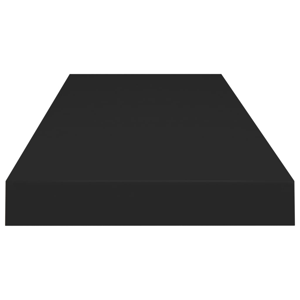 Étagères flottantes, lot de 2, noires, 80 x 23,5 x 3,8 cm, MDF