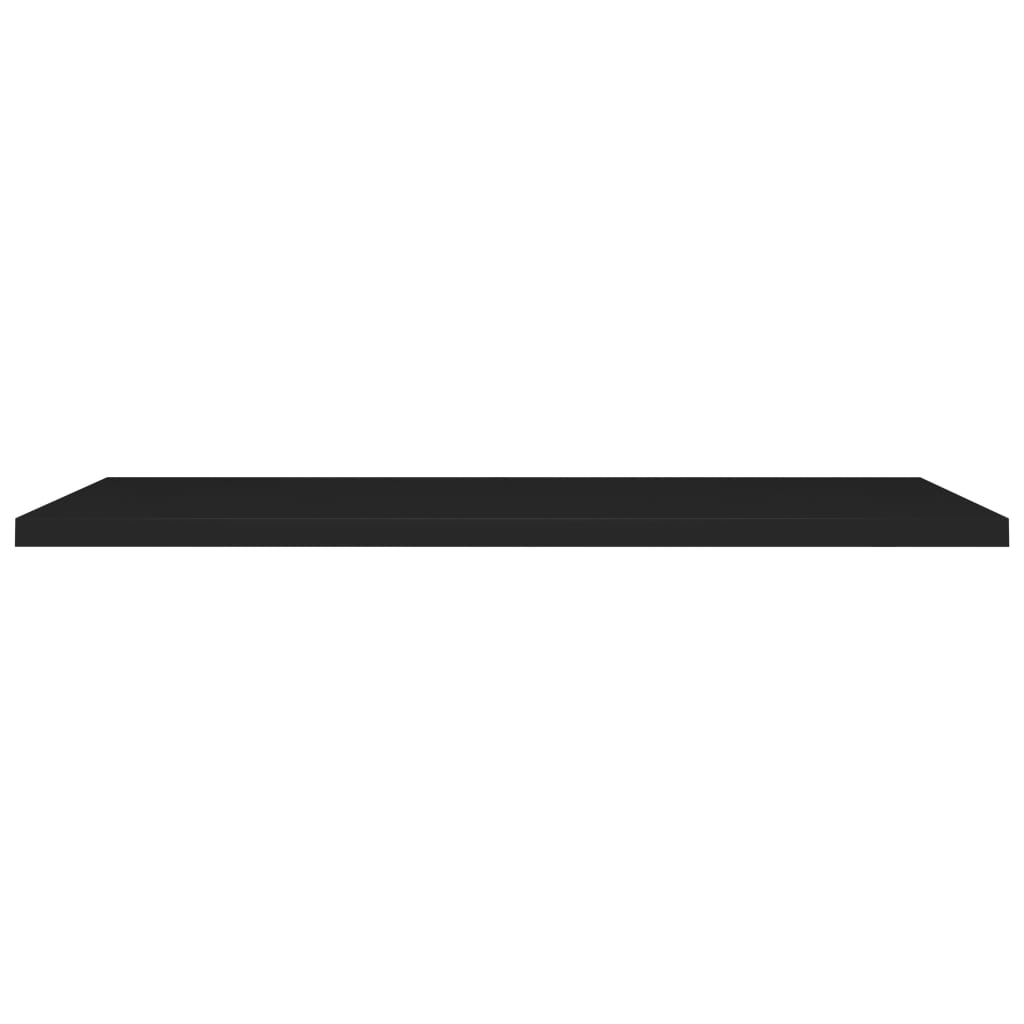 Étagères flottantes, lot de 2, noires, 120 x 23,5 x 3,8 cm, MDF