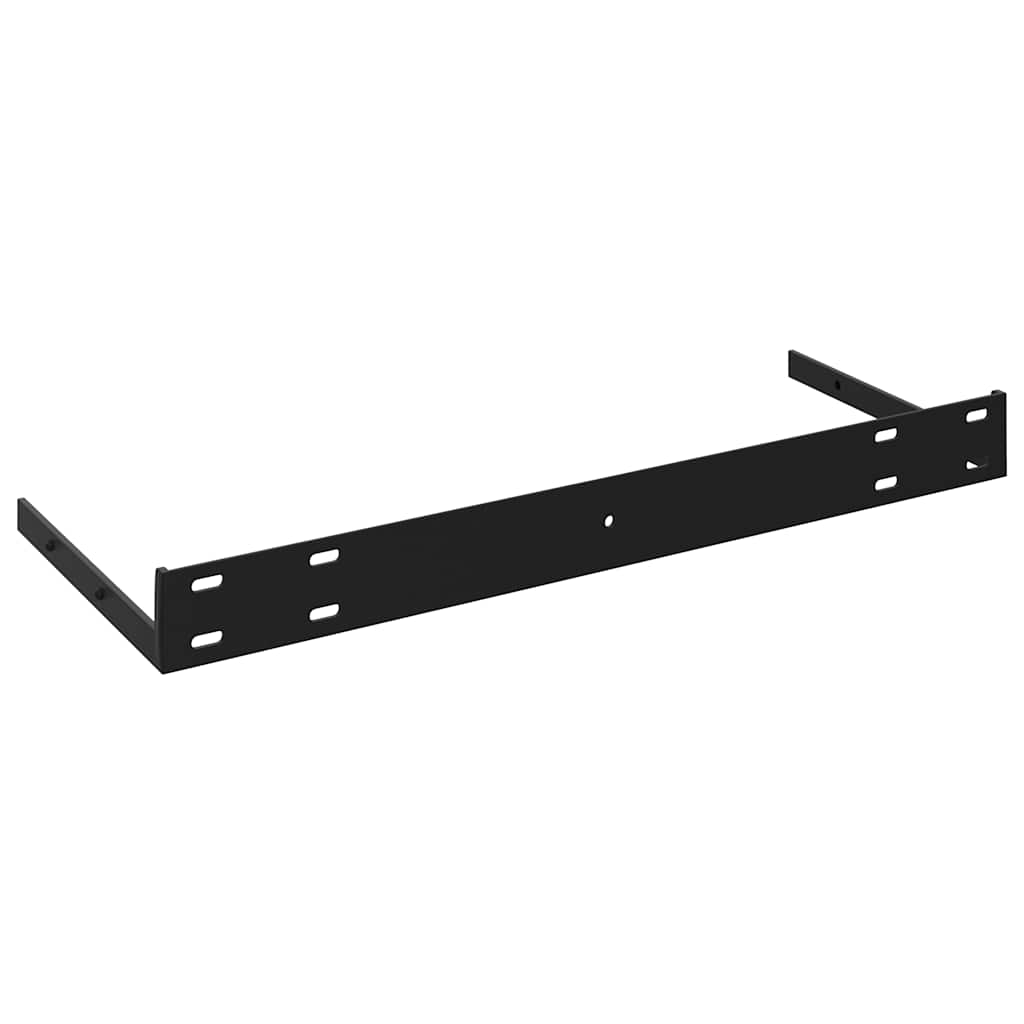 Schweberegale 4 Stk. Schwarz 120x23,5x3,8 cm MDF
