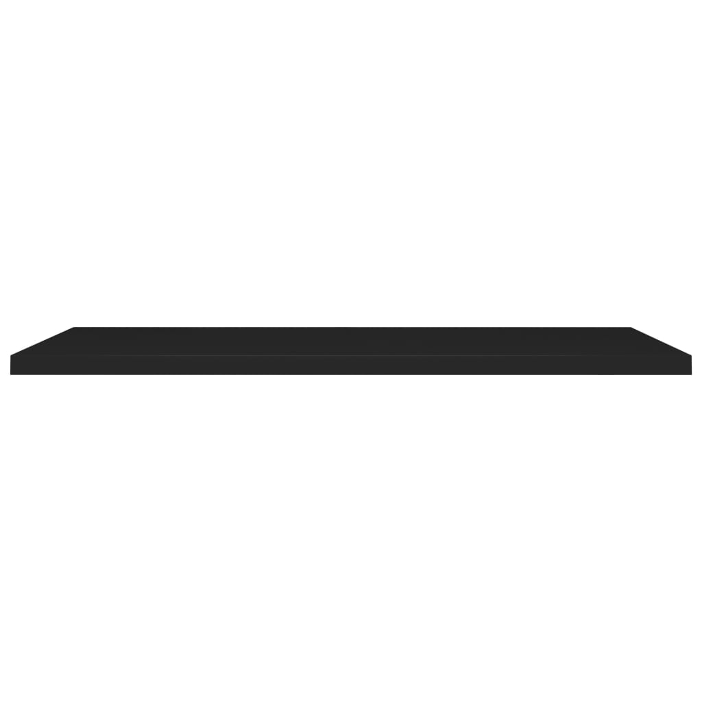 Étagères flottantes, lot de 4, noir, 120 x 23,5 x 3,8 cm, MDF