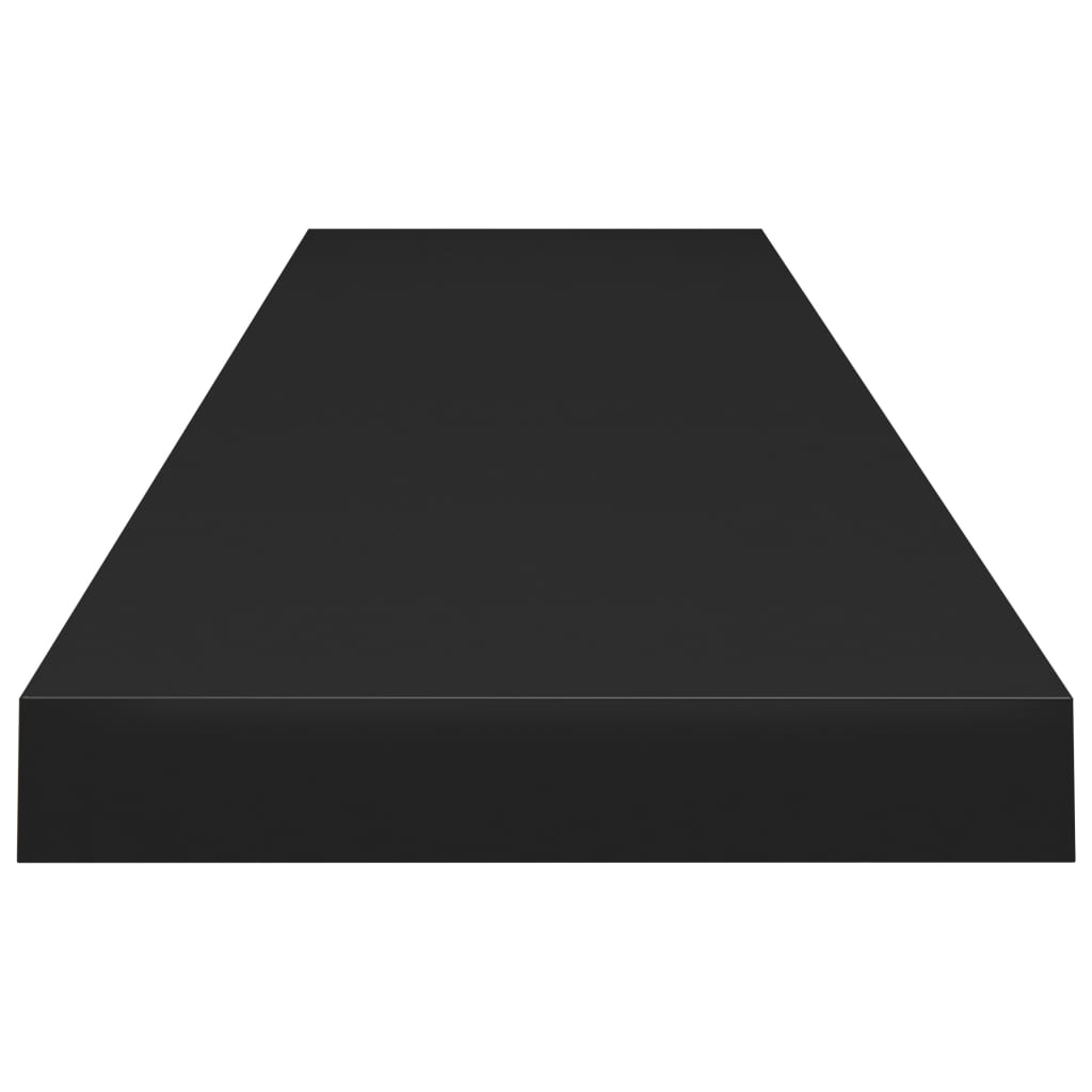 Étagères flottantes, lot de 4, noir, 120 x 23,5 x 3,8 cm, MDF