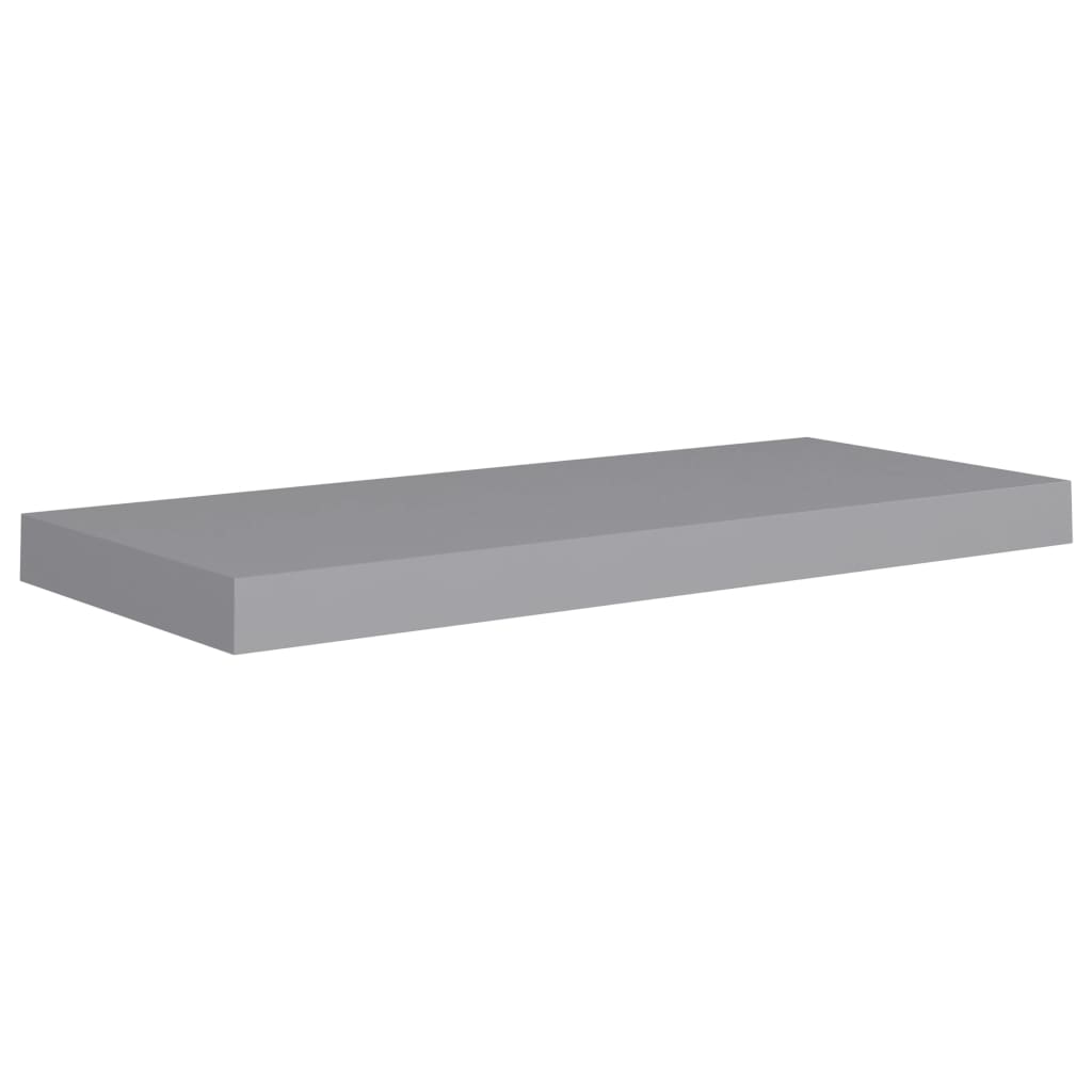 Étagères murales flottantes, lot de 2, gris, 60 x 23,5 x 3,8 cm, MDF