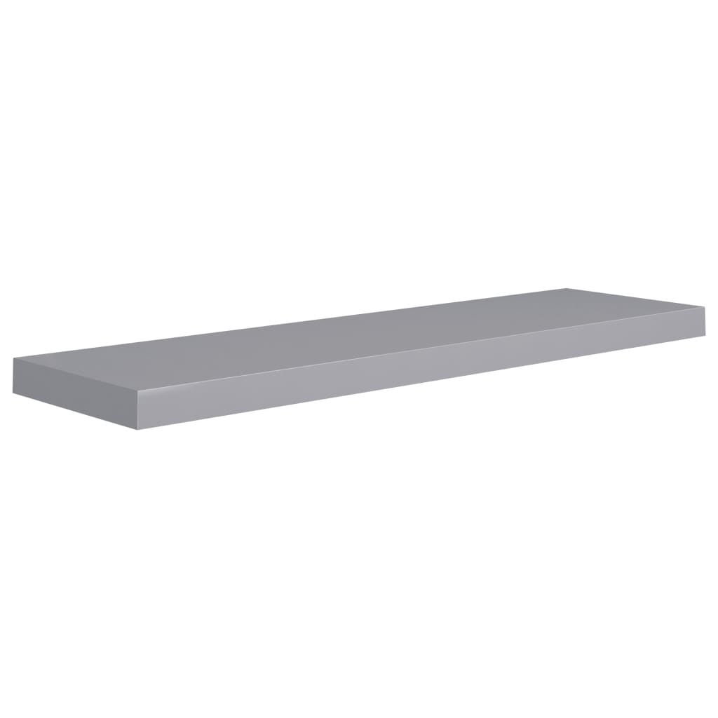 Étagères murales flottantes, lot de 2, gris, 90 x 23,5 x 3,8 cm, MDF