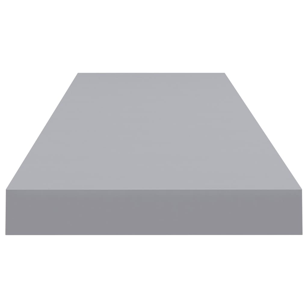 Étagères murales flottantes, lot de 2, gris, 90 x 23,5 x 3,8 cm, MDF