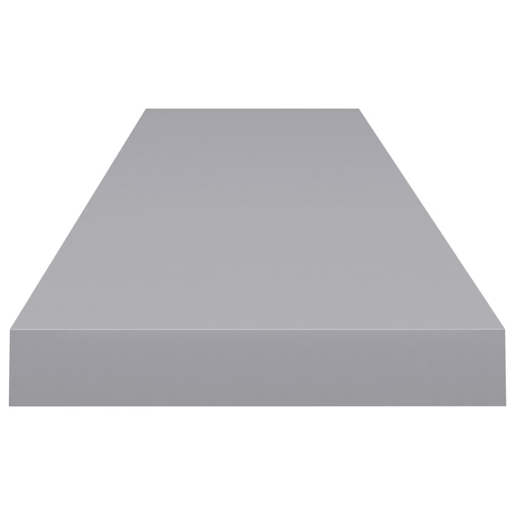 Étagères murales flottantes, lot de 2, gris, 120 x 23,5 x 3,8 cm, MDF