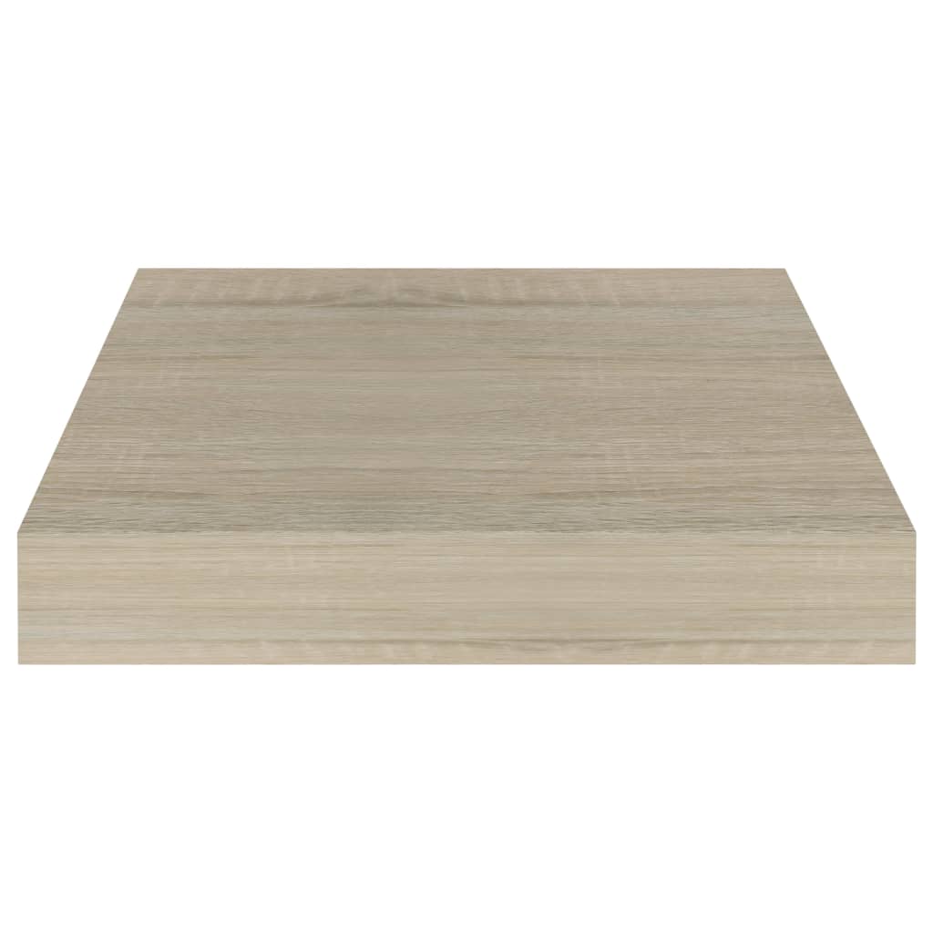Étagères murales flottantes, 4 pièces, MDF couleur chêne, 23 x 23,5 x 3,8 cm