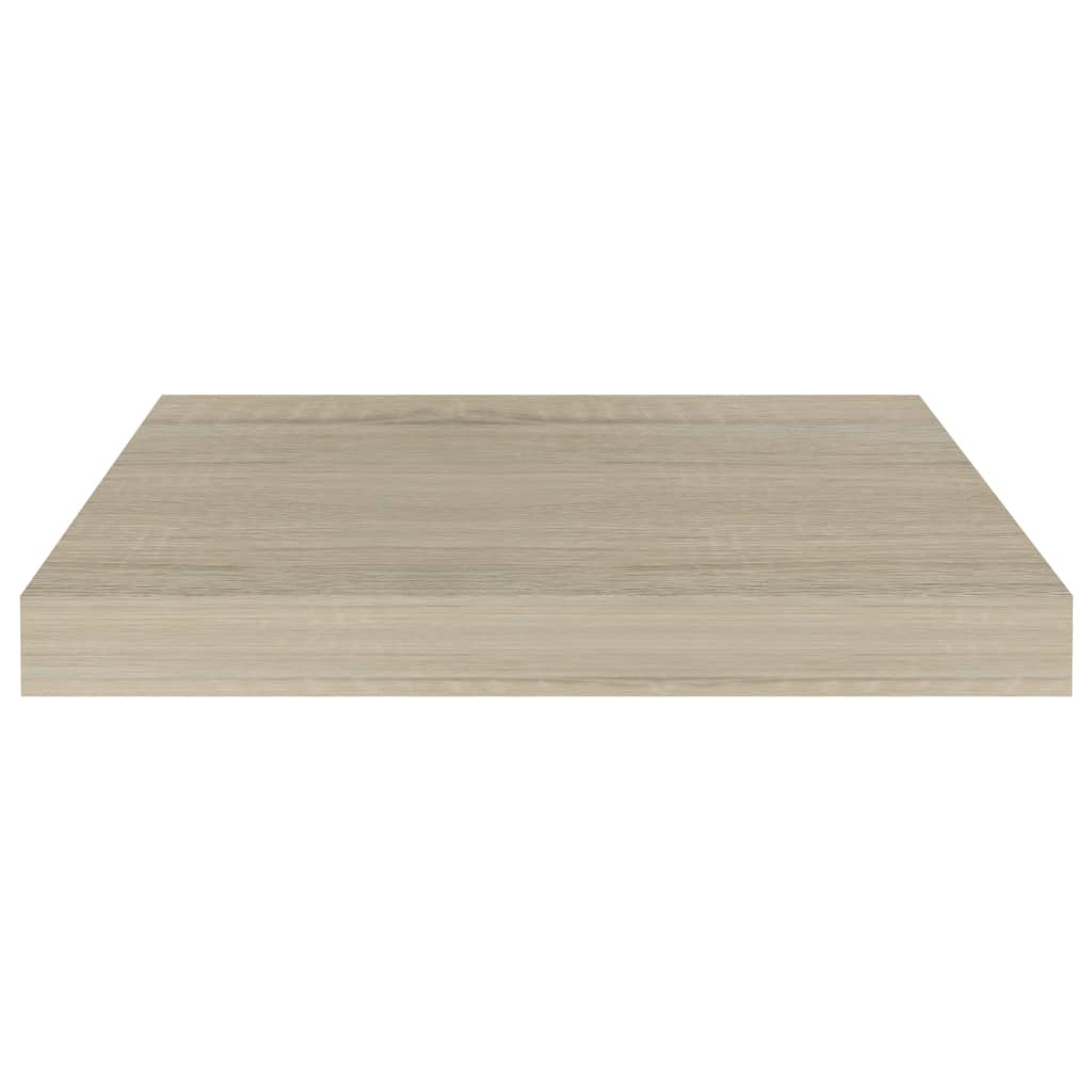 Étagères murales flottantes, lot de 2, MDF, couleur chêne, 40 x 23 x 3,8 cm
