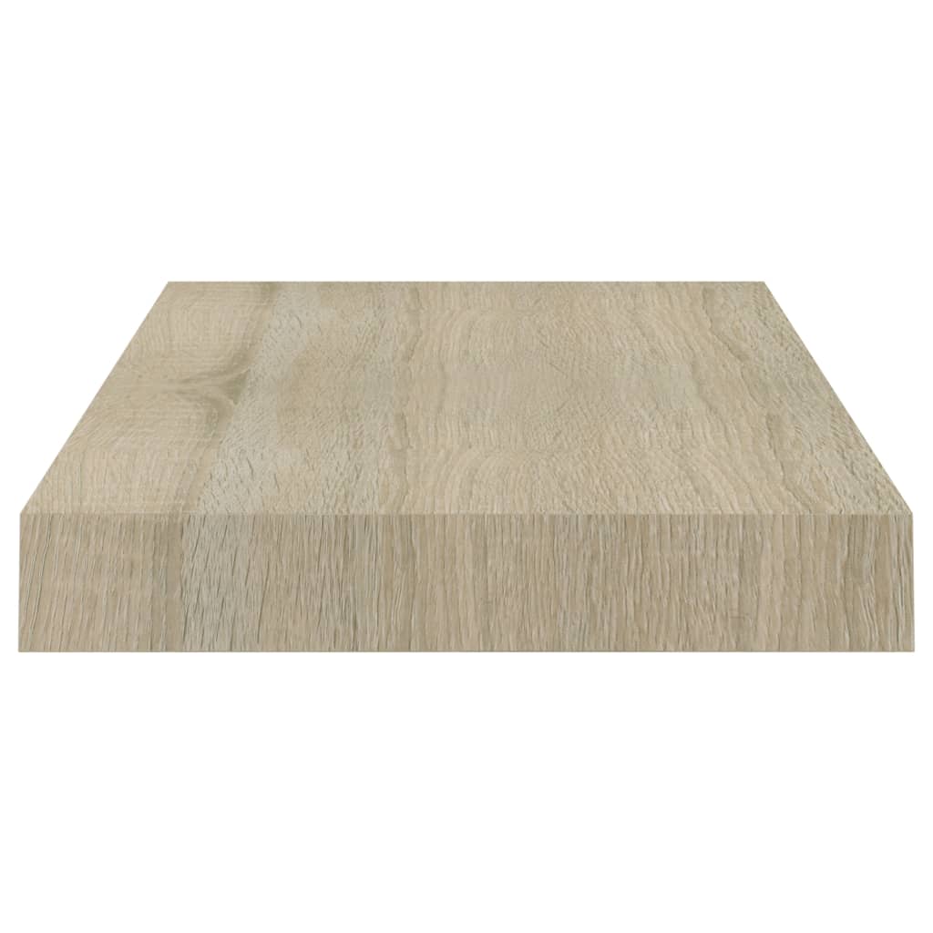 Étagères murales flottantes, lot de 2, MDF, couleur chêne, 40 x 23 x 3,8 cm