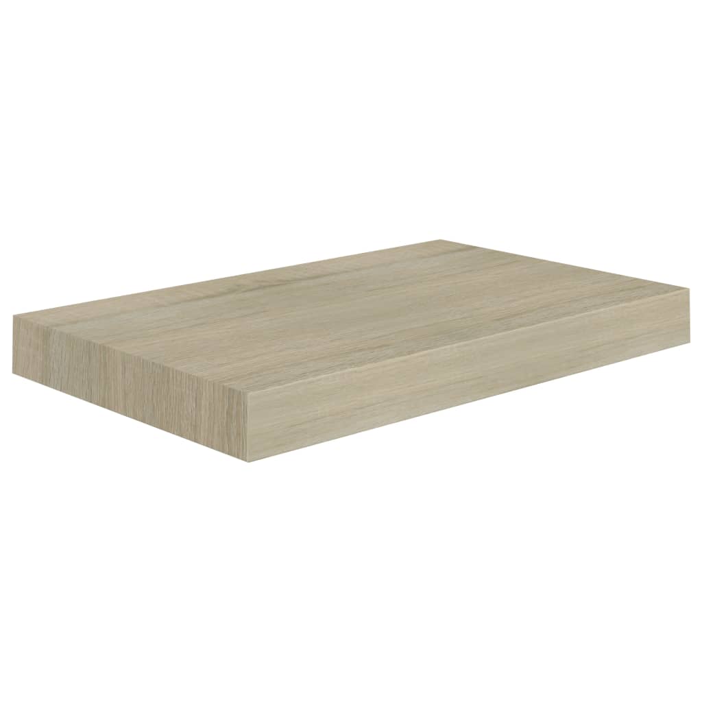 Étagères murales flottantes, 4 pièces, MDF, couleur chêne, 40 x 23 x 3,8 cm