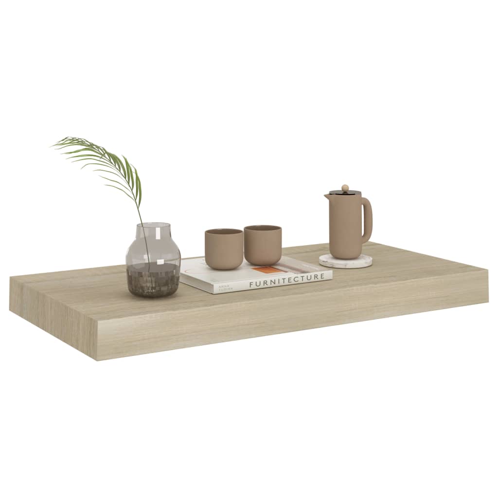 Floating wall shelves 4 pcs. Oak-colored 50x23x3.8cm MDF
